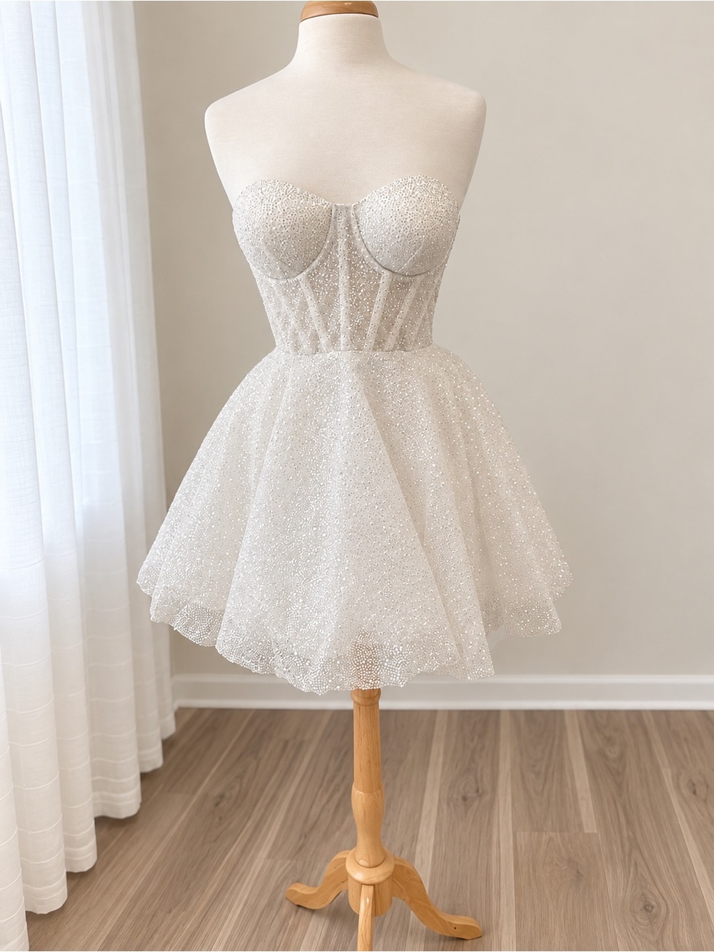 Rosie Etienne “Emmelie” Bridal Mini Dress – UK 8 / US 4